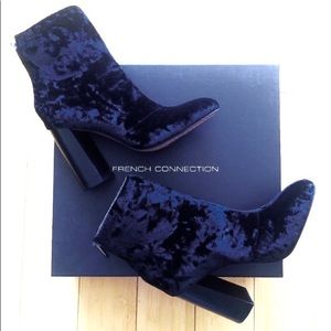 NWT BLACK VELVET French Connection Booties